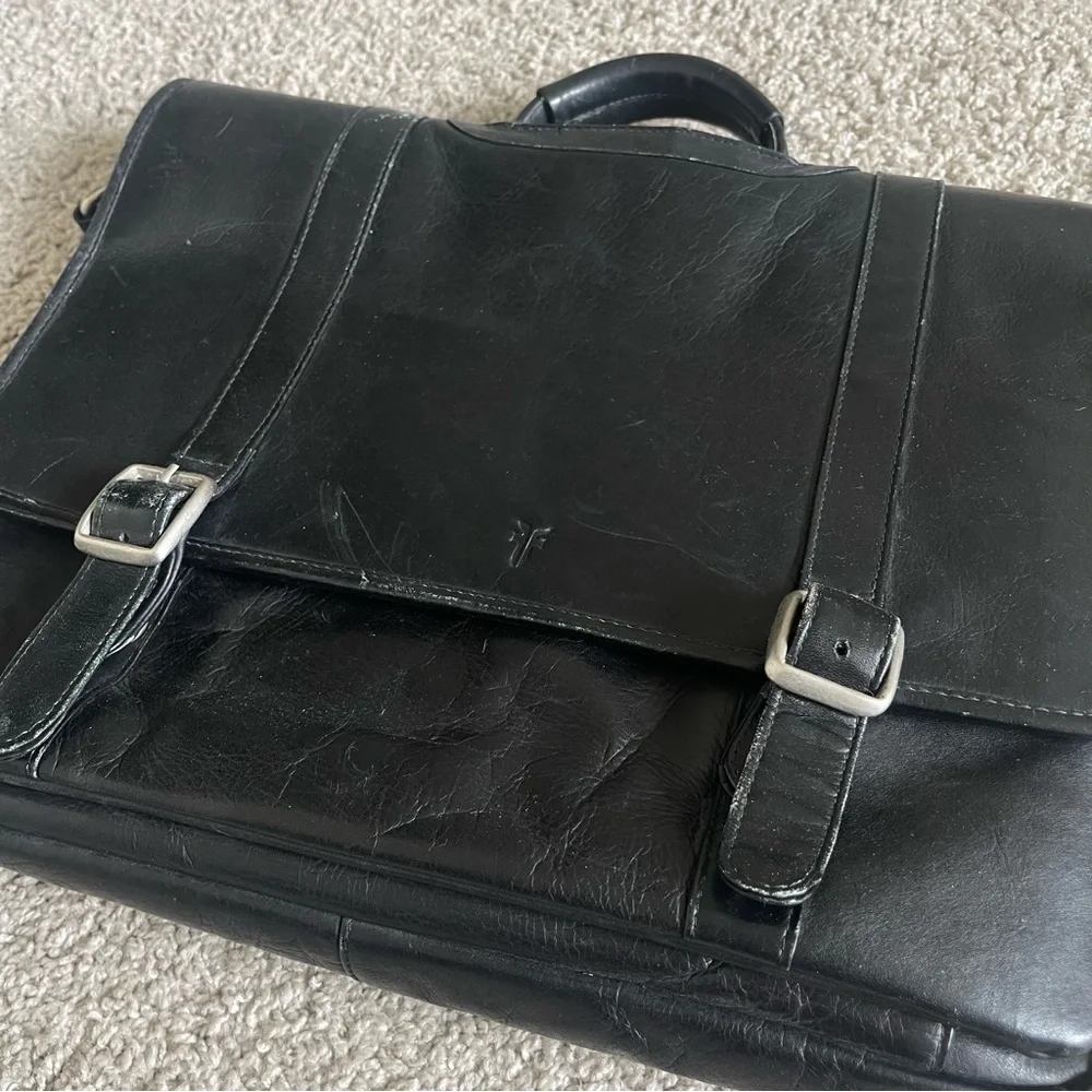 Frye Laptop Strap Leather Bag